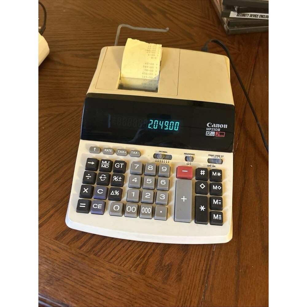 Canon MP25DIII Adding Machine Commerical Calculator Pre-Owned TESTED